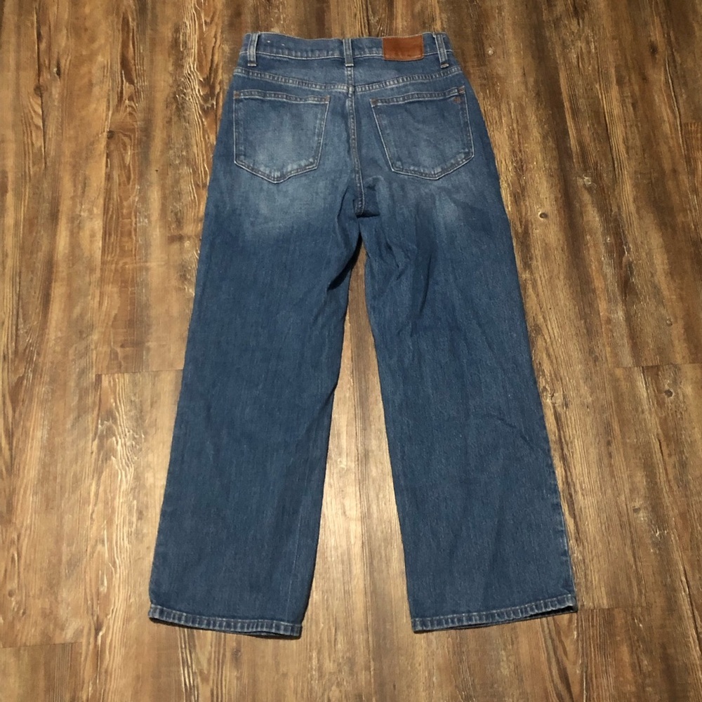 Madewell Jeans Women's 28 Slim Wide Leg Crop in Olympia Wash Button Front Editio - Picture 6 of 8
